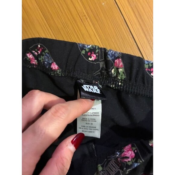 Star Wars Black Floral Legging 00 XXS - Picture 3 of 4
